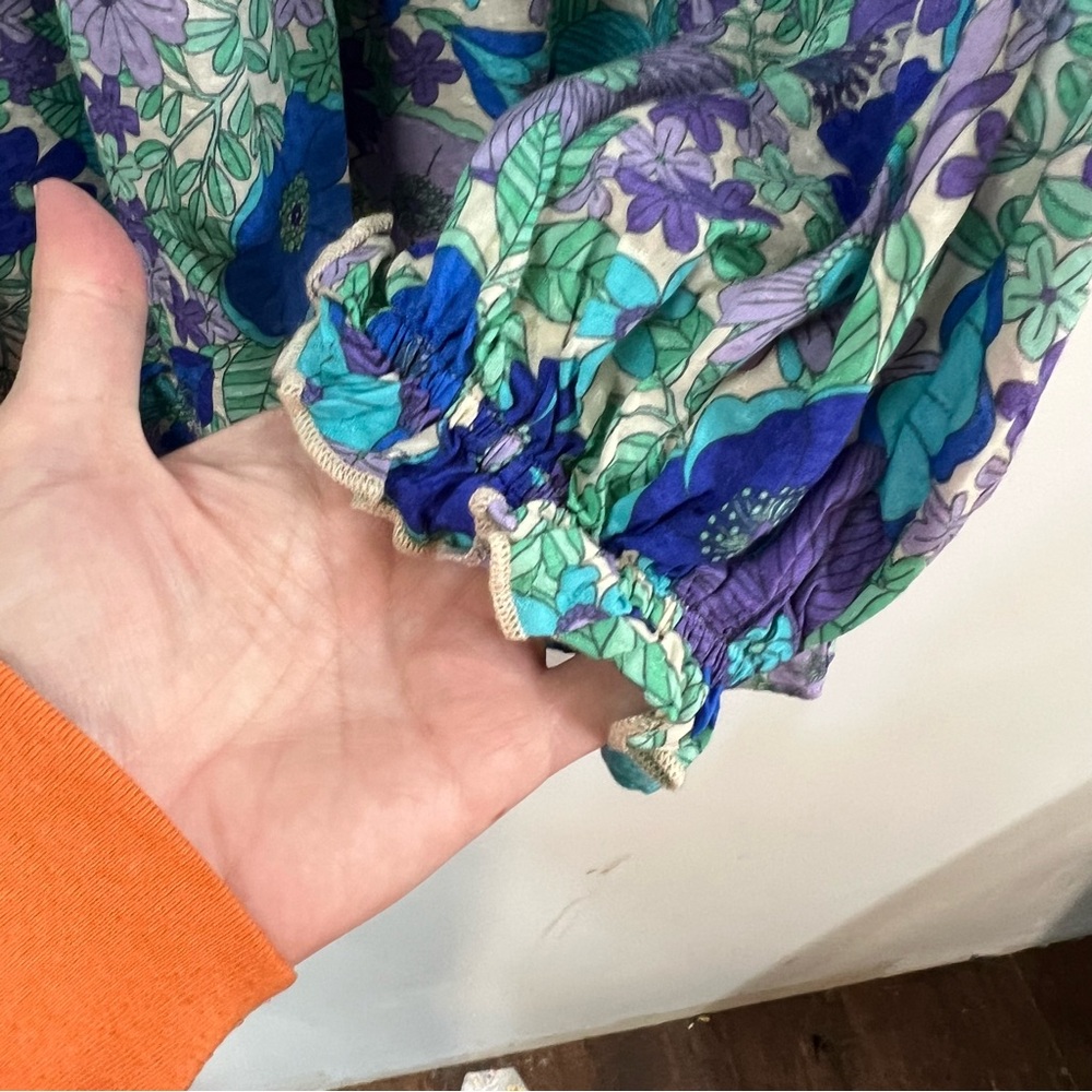 Show Me Your MuMu Blue Floral Long Sleeve Dress - Picture 8 of 15